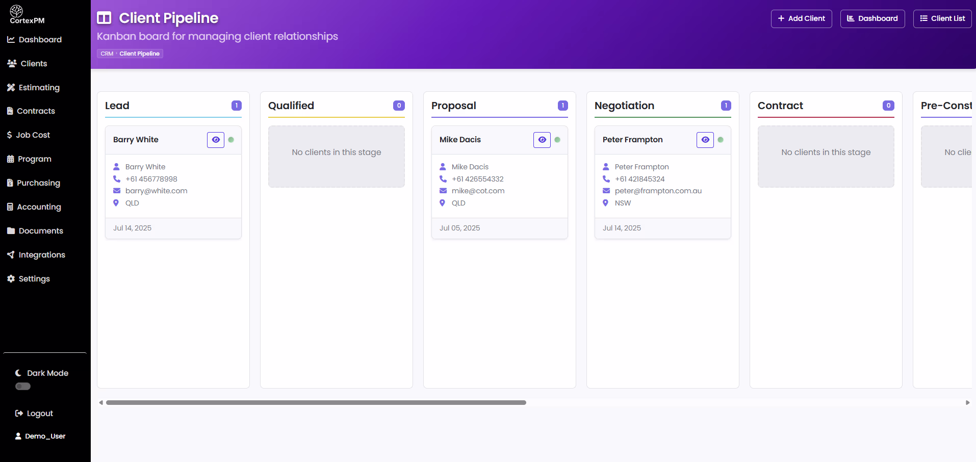 Timeline View